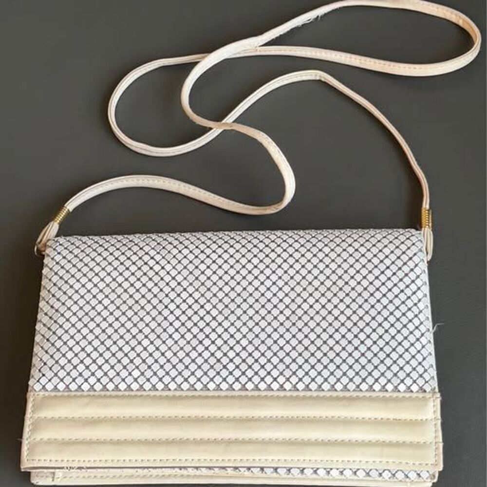 Vintage 70s-80s Whitings and Davis International Aluminium Mesh Crossbody Clutch